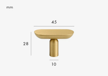 Détail d'une poignée or brossé pour tiroir