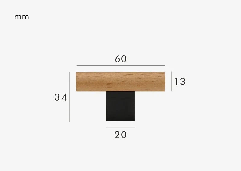 Détail de la texture bois et laiton sur une poignée