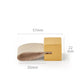 Poignée élégante en cuir beige avec support en laiton doré
