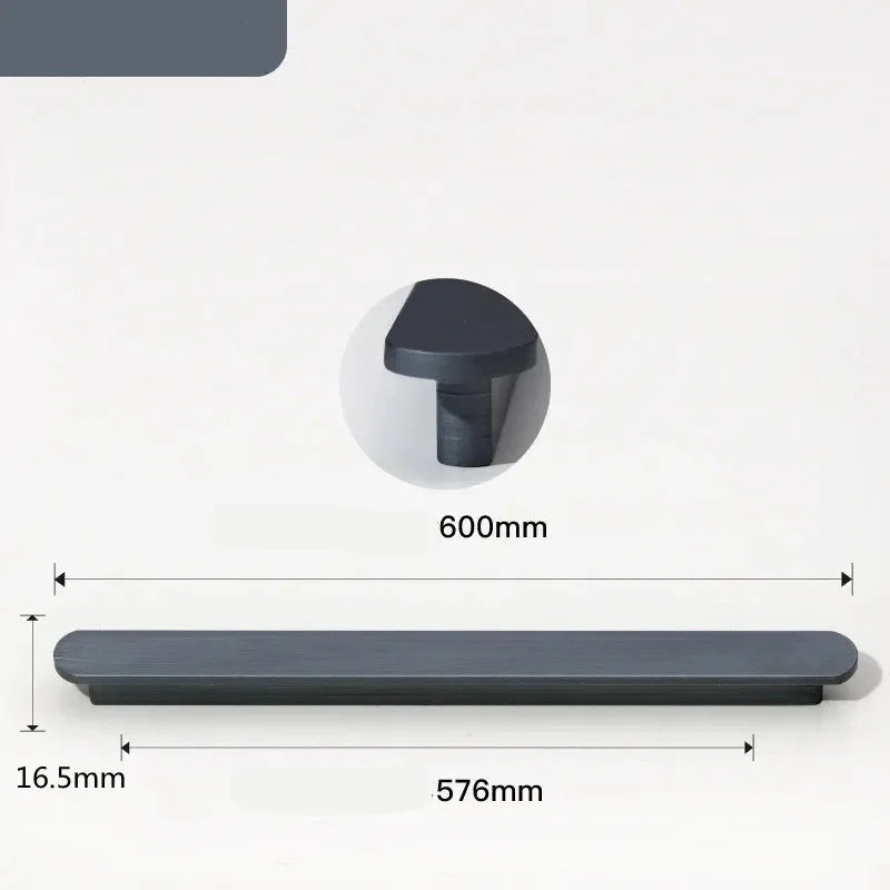 Poignée grise anthracite, accent moderne pour meubles