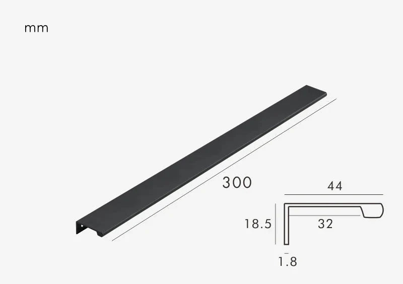 Design moderne d'une poignée en laiton noir