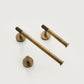 Porte-serviettes en laiton bronze brossé fixé au mur