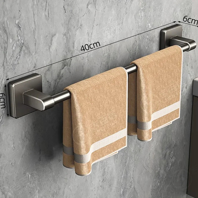 Vue latérale du porte-serviette avec système de fixation
