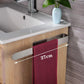 Détail du matériau inox du porte-serviette élégant