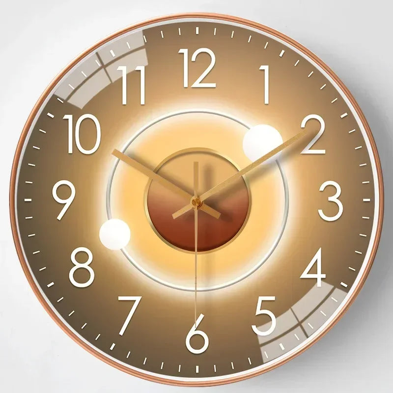 Horloge murale installée dans un bureau minimaliste