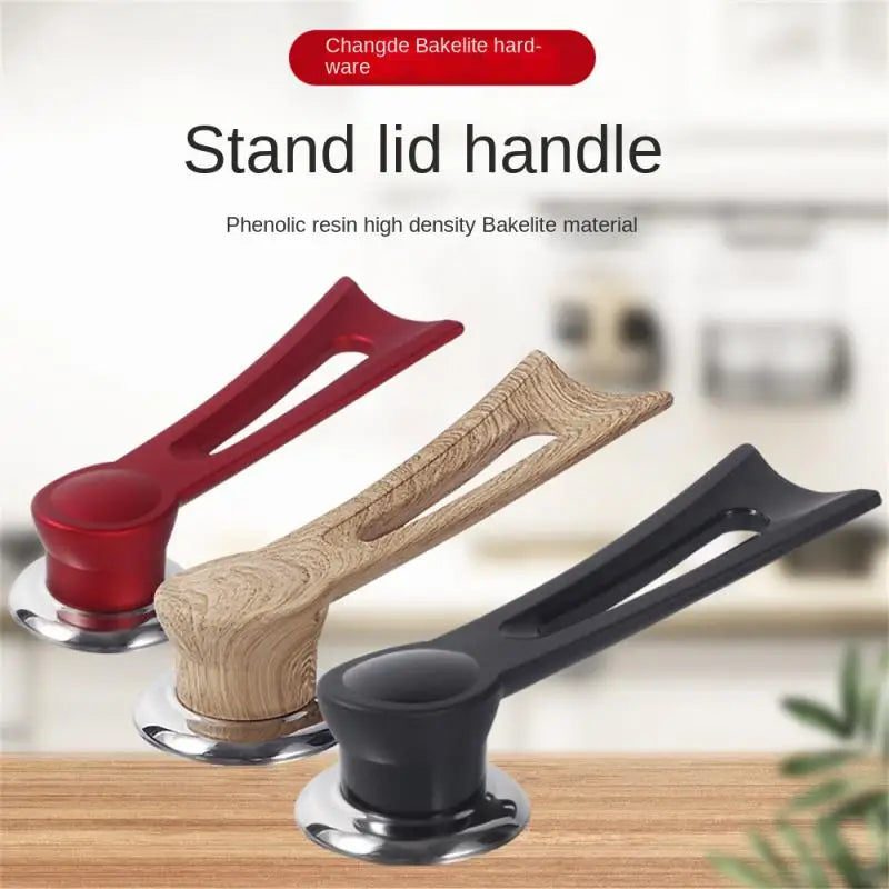 Vue de côté d'une poignée de couvercle robuste en bakélite