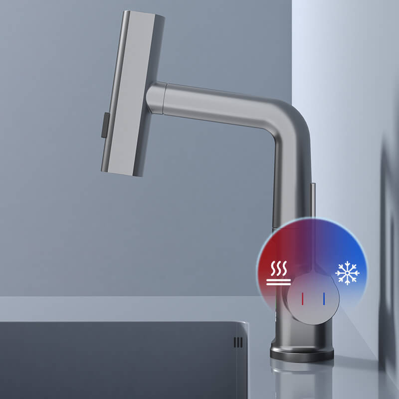 Indicateur LED de température sur le robinet, affichant la couleur bleue