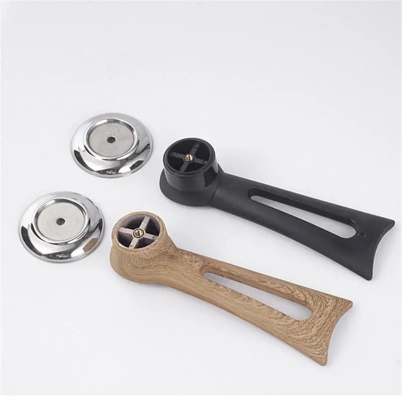 Poignée de couvercle en bakélite noire avec base en acier inoxydable