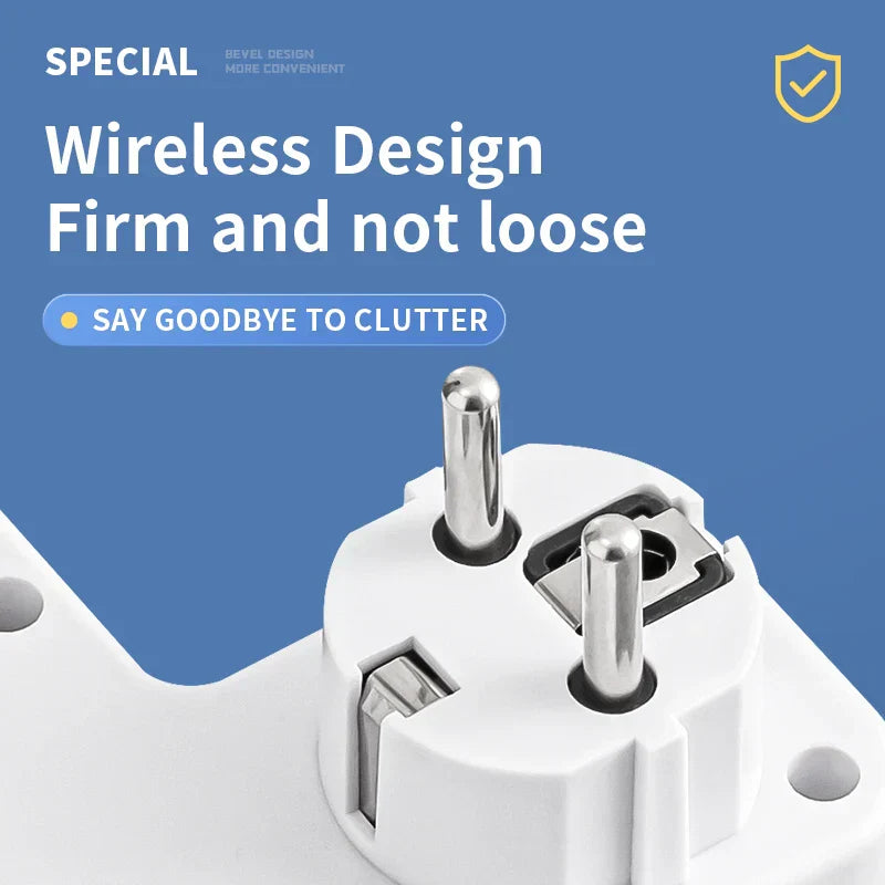 Multiprise avec ports USB et Type-C, voyant LED allumé