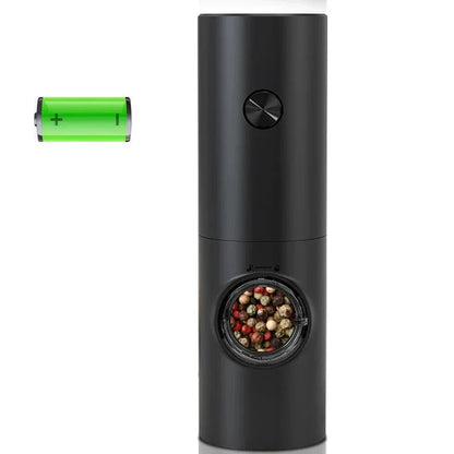 Moulin rechargeable USB posé sur une table de cuisine