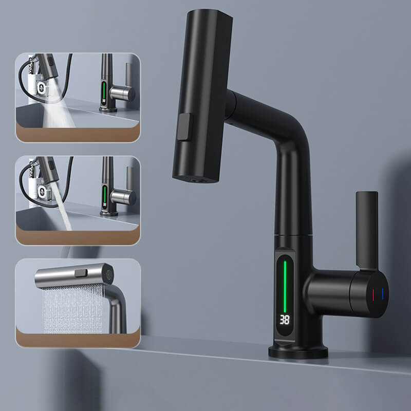 Robinet avec design universel s'adaptant à divers lavabos