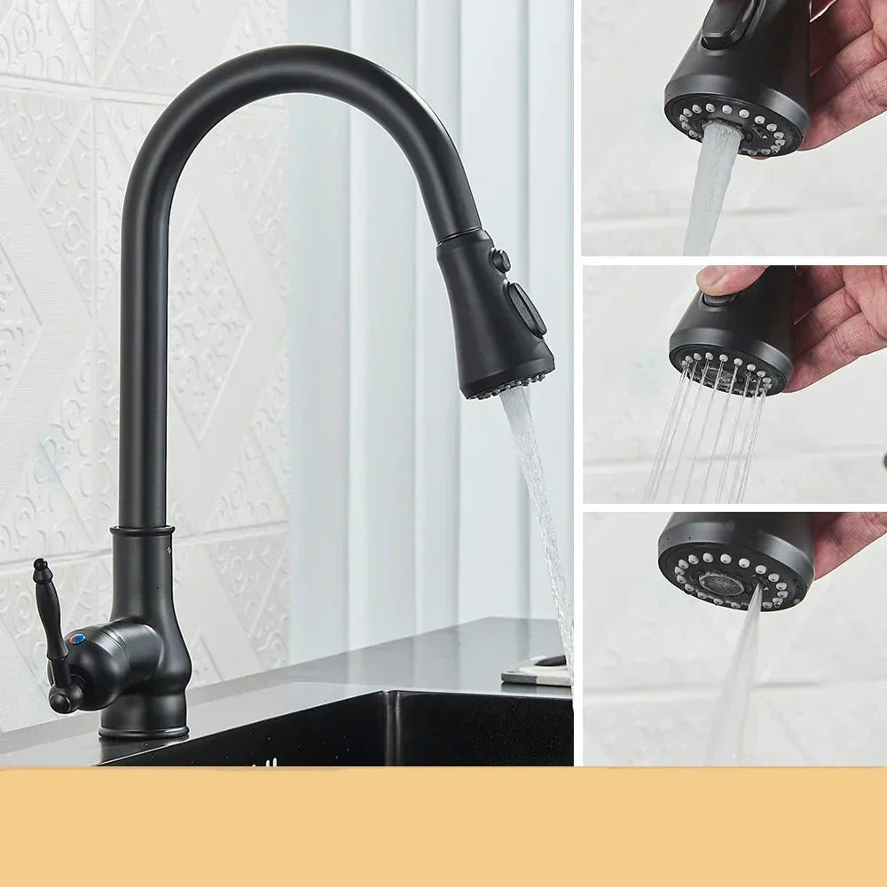 Robinet de cuisine avec mitigeur eau chaude et froide