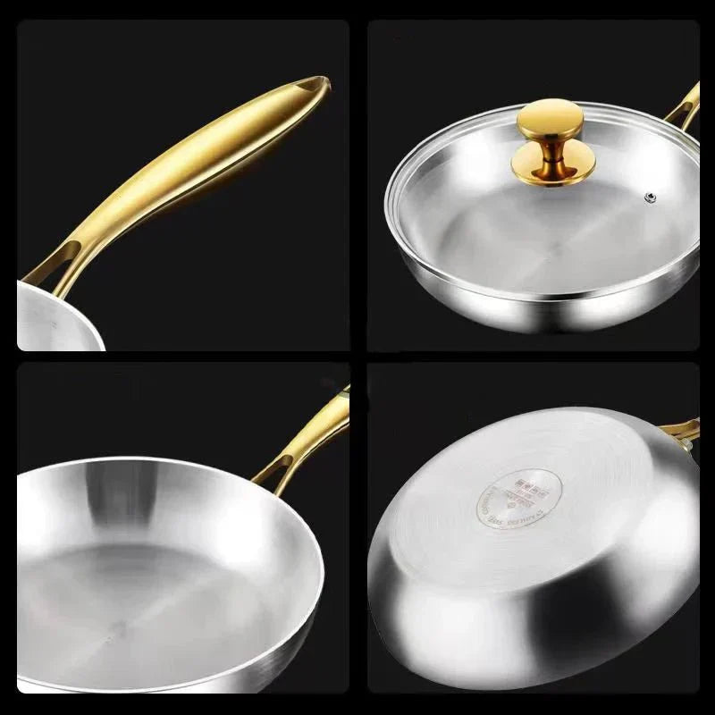 Détail de la surface polie antiadhésive de la poêle