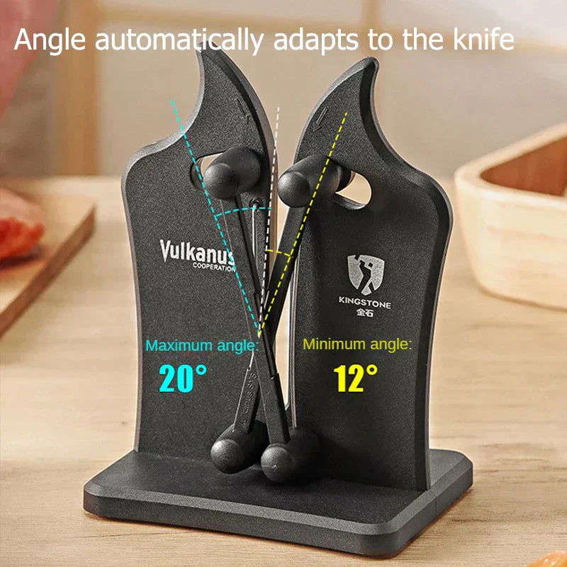 Vue latérale de l'affûteur avec poignée ergonomique