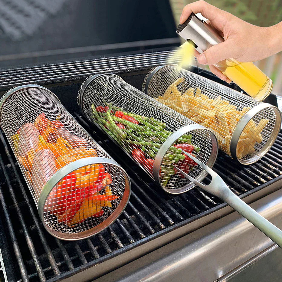 Panier grillade inox avec poignée ergonomique