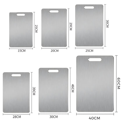 Dimensions de la planche inox, illustration technique