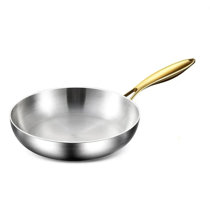 Poêle en inox avec guide d'entretien et d'utilisation
