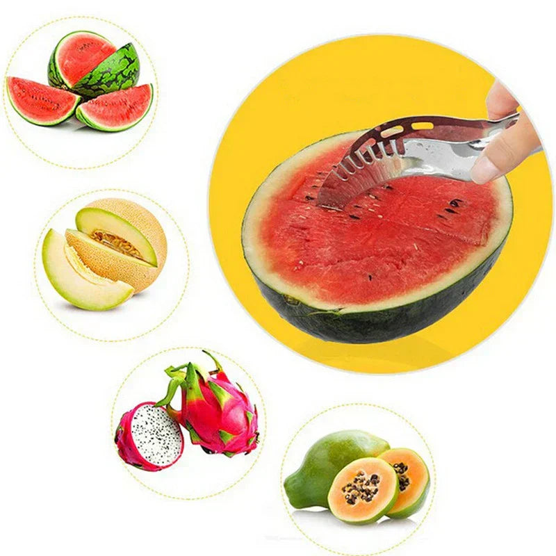 Gros plan sur les lames en acier du coupe-fruits