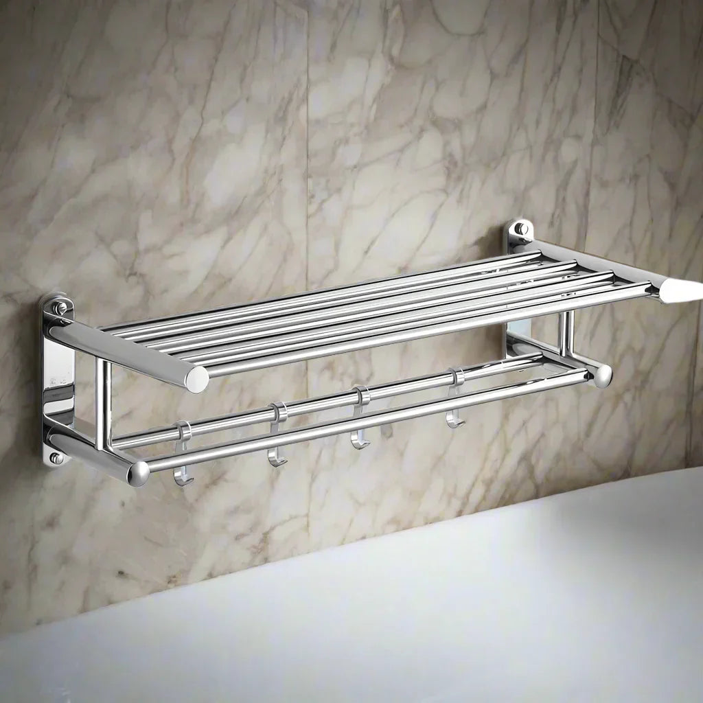 Détail du support autocollant du porte-serviettes minimaliste