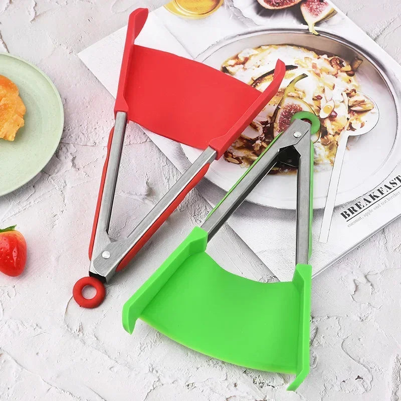 Tongs de 23 cm en acier inoxydable, vue latérale