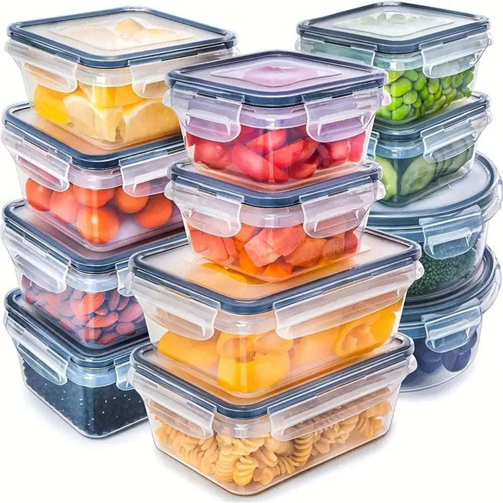 Couvercles colorés assortis pour contenants alimentaires en plastique