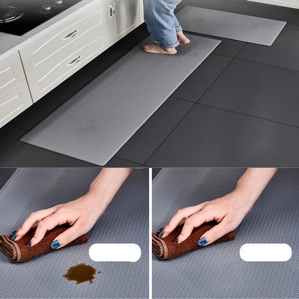 Tapis noir antifatigue avec surface antidérapante visible