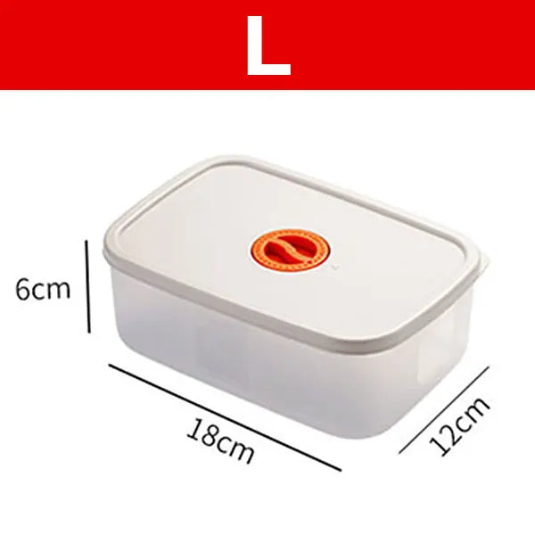 Contenant transparent avec couvercle coloré, vue rapprochée