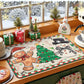 Tapis de cuisine antidérapant avec bonhomme de neige coloré