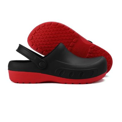 Vue de dessus de chaussures de chef avec semelle texturée