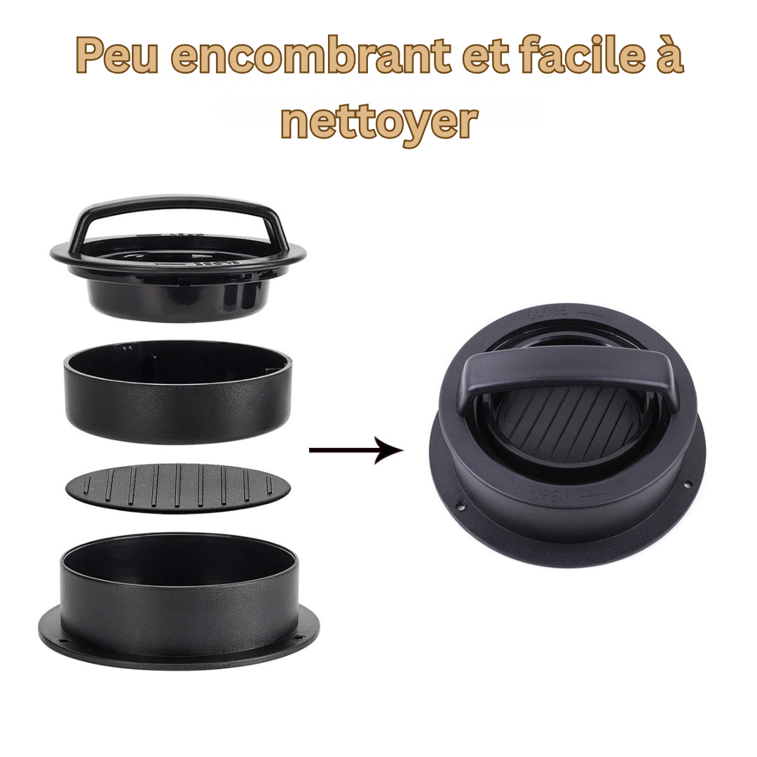 Presse à galettes montrant la surface intérieure texturée