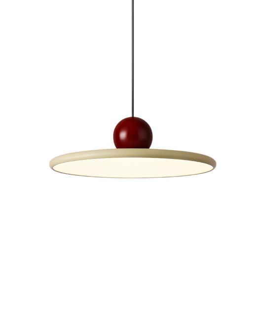 Vue conceptuelle de la suspension LED, design minimaliste