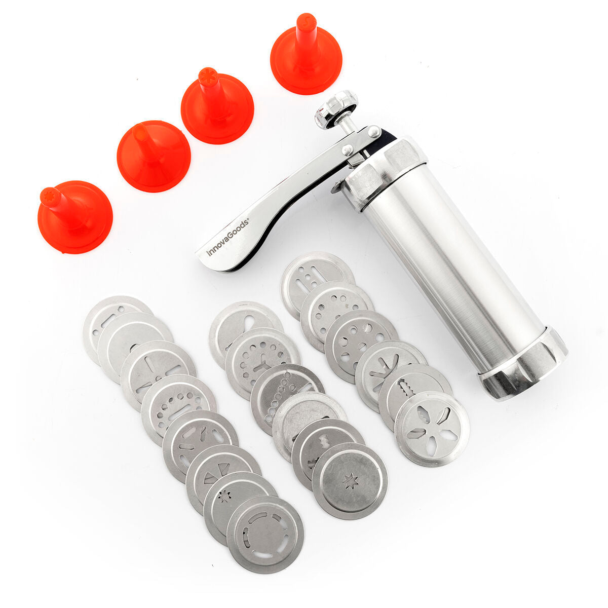 Utilisation de la presse pour décorer des biscuits avec du chocolat