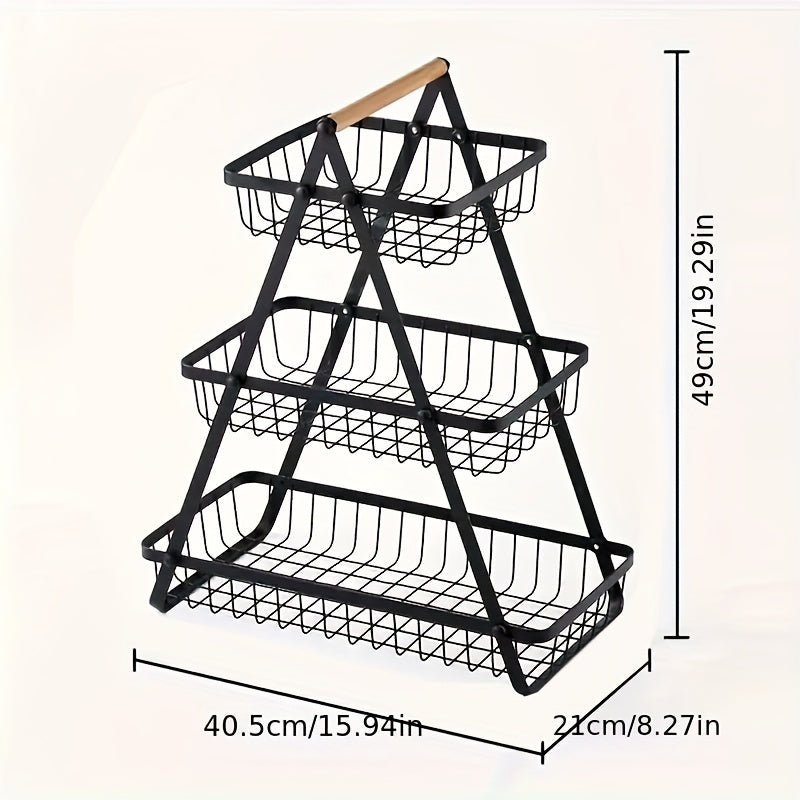Panier à deux niveaux, idéal pour les petits espaces de rangement
