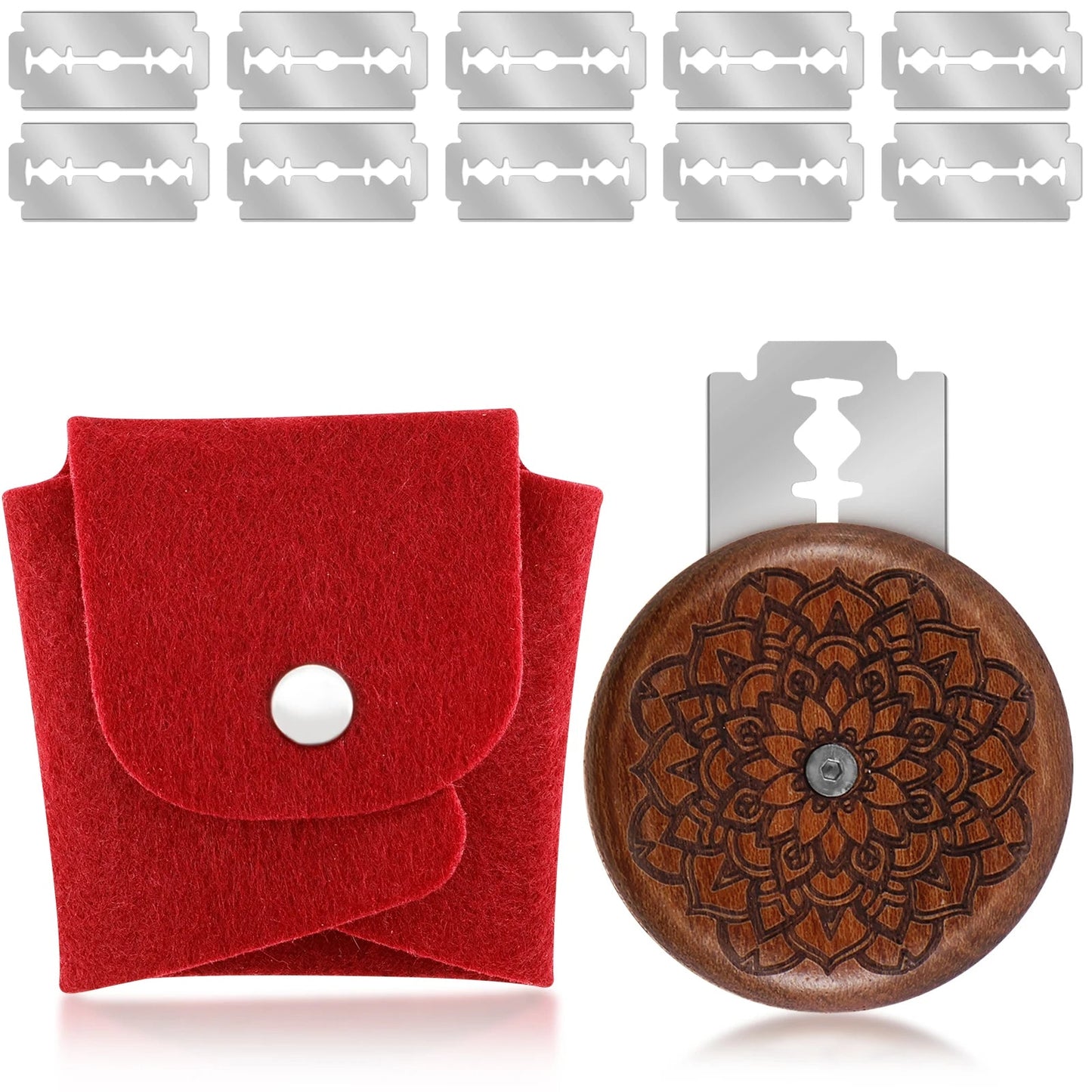 Outil démonté montrant les composants et les lames