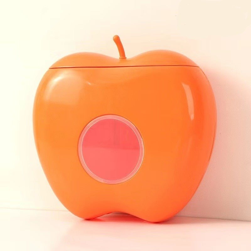 Boîte de rangement en forme de pomme, vue latérale