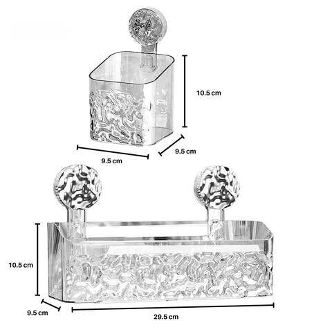 Gros plan sur la ventouse résistante du rangement mural