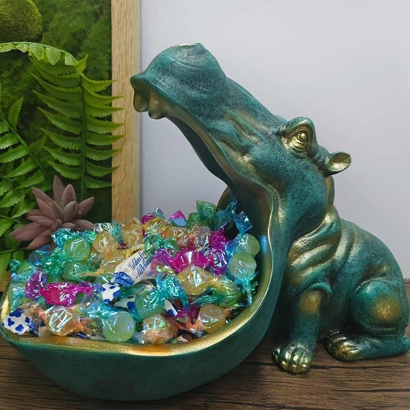 Vue de dessus de l'hippopotame avec des clés à l'intérieur