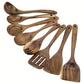 Détail des poignées ergonomiques en bois d'acacia
