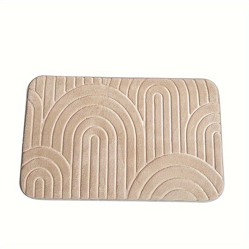 Tapis de bain avec dessous antidérapant sur sol humide