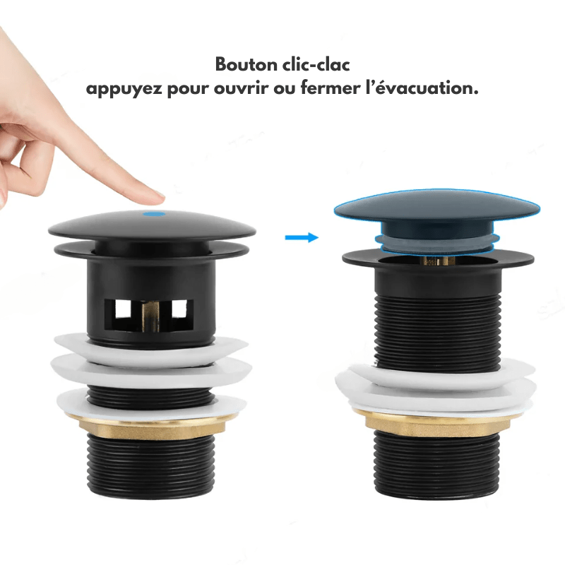 Bonde de lavabo avec finition chromée élégante