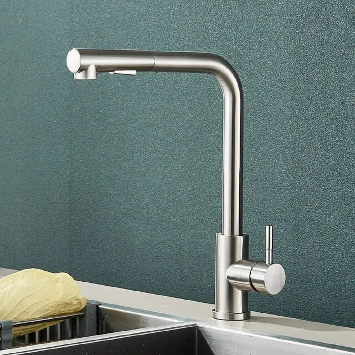 Robinet en acier inoxydable avec finition nickel brossé