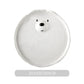 Vue de face d'une assiette ours polaire en céramique