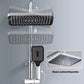 Colonne de douche chromée avec pommeau et mitigeur intégrés