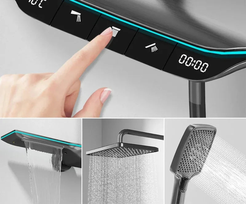 Installation murale sans perçage pour la colonne de douche