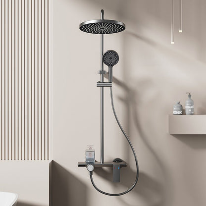 Vue de dessus de la pomme de douche à effet pluie