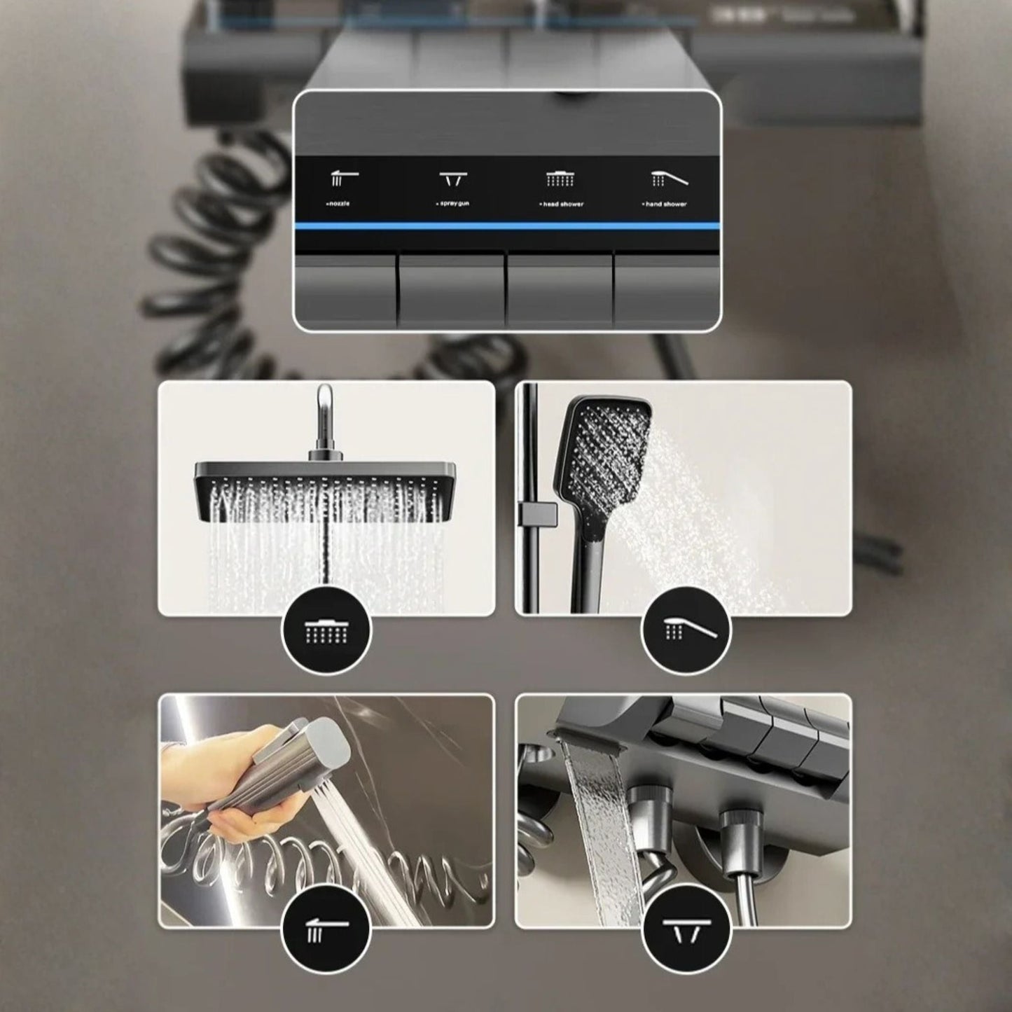 Vue d'ensemble de la colonne murale en aluminium