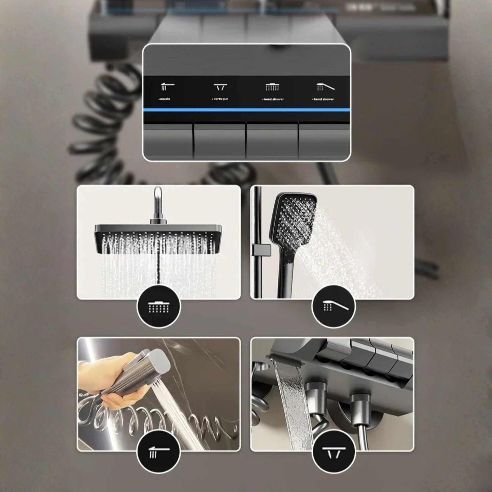 Vue d'ensemble de la colonne murale en aluminium