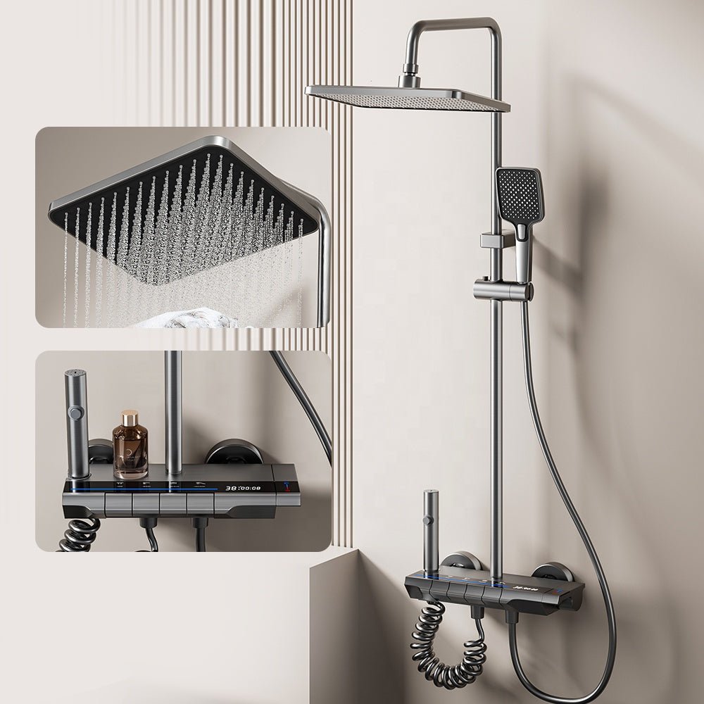 Tête de douche pluie avec bras de projection