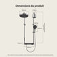 Détail des pommeaux de douche, design élégant
