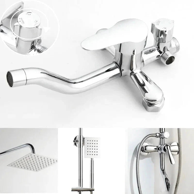 Installation facile de la colonne de douche sur mur existant